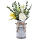 thumbnail image 1 of Jarrón de metal, jarra de leche, estilo rústico, rosa y eucalipto, shabby chic, jarrón de metal, cubo de flores de hojalata antiguo retro, jarrón de hierro forjado estilo pastoral americano, floriste, 1 of 7