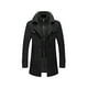thumbnail image 1 of Abrigo de invierno para hombre, abrigo corto de lana de longitud media, chaqueta de invierno corta con cuello doble extraíble para negocios, ocio al aire libre, chaqueta ajustada, 1 of 5
