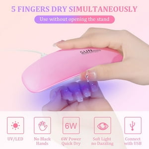 Genérico - Mini Lampara Secador Led Uv Uñas Gel Portatil Usb Lau
