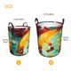 thumbnail image 5 of Rayman Legends Cesta de lavandería de gran capacidad redonda con asa, bolsa para ropa sucia plegable, almacenamiento para dormitorio, baño y lavadero 44x35 cm, 5 of 6