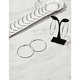 thumbnail image 1 of 12 Prs Aros Argollas Platead De Fantasia Aleacion 60mm 1 Doc, 1 of 3