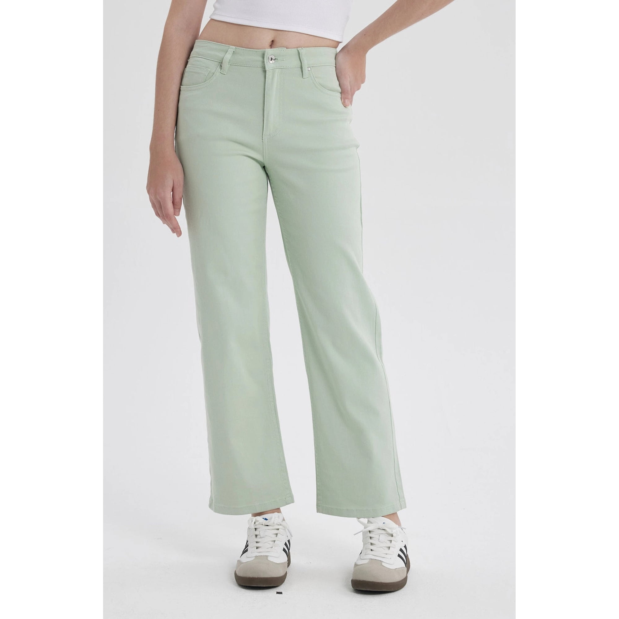 Fashionspark - Jeans Mujer Calce Recto Verde Agua
