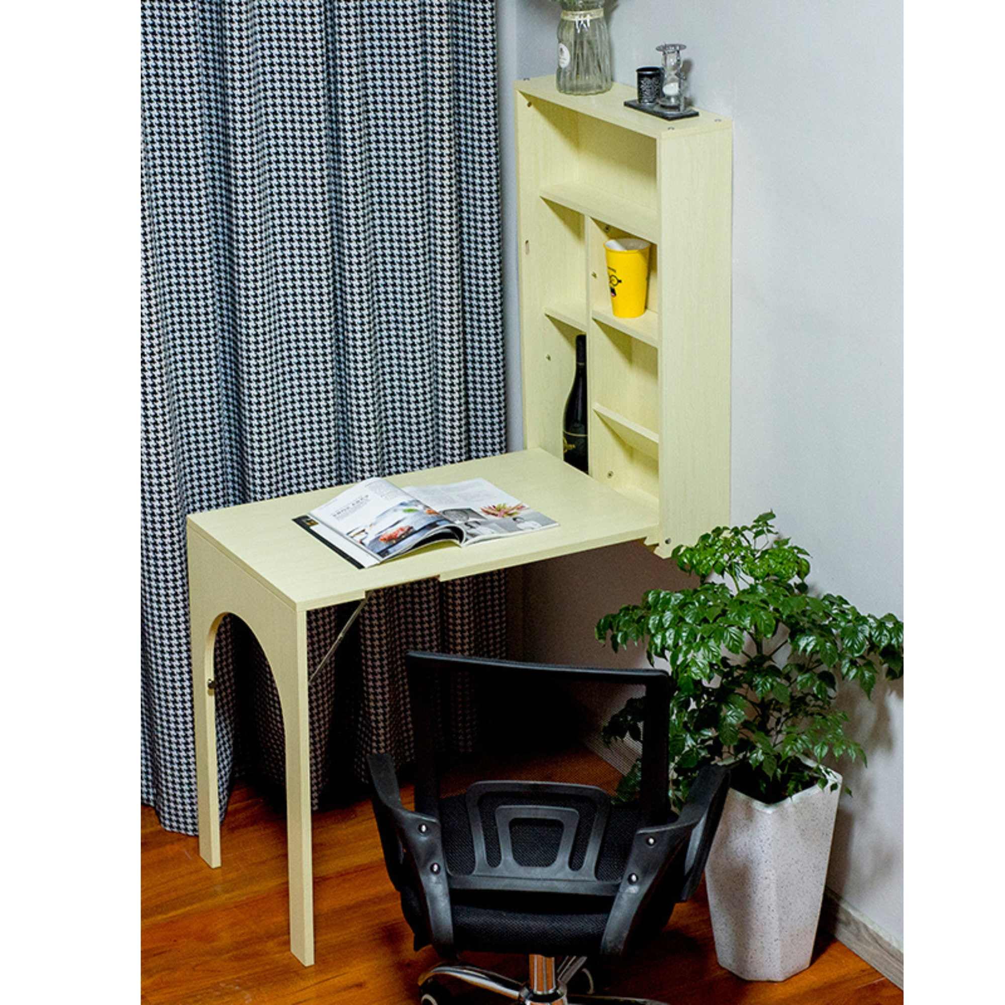 Portal Center - Escritorio Plegable A Pared 80 Cm Compacto