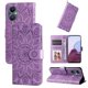 thumbnail image 5 of Funda tipo cartera FOXDOCK para OPPO Reno 8Z , diseño girasol en relieve, cuero PU, cierre magnético, soporte y tarjetero, 5 of 5