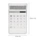 thumbnail image 5 of Calculadora de oficina blanca con pilas solares, teclas grandes y pantalla LCD transparente., 5 of 8