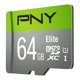 thumbnail image 2 of Tarjeta de memoria PNY Elite microSDXC 64GB Class 10 U1 - 100MB/s, 2 of 7