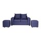 thumbnail image 1 of Living Kahlo 2 Cuerpos + 2 Pouf Tela Azul, 1 of 4