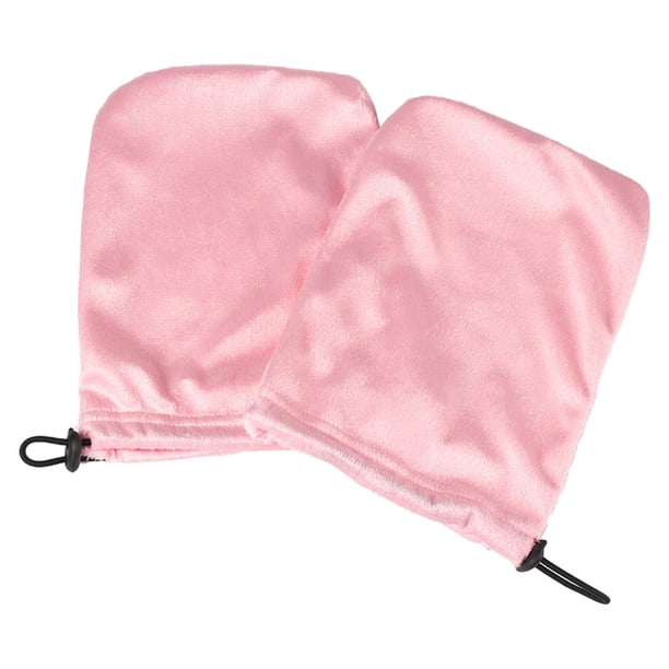 1 par de guantes de cera de para manos y pies, guantes de hidratantes para mantener el calor, tratamiento térmico, botines de cera - manos rosa