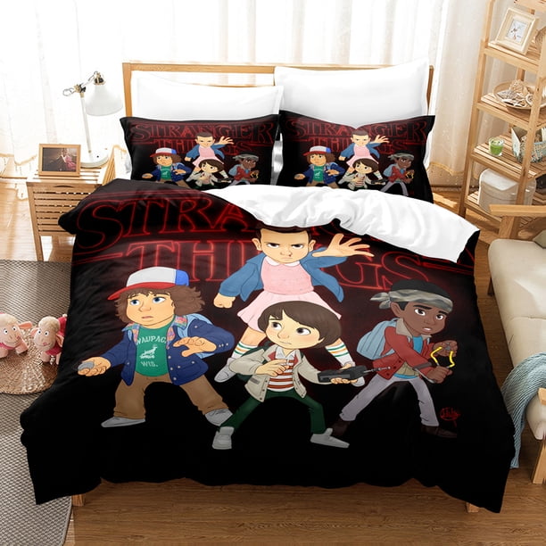 Stranger Things Three-Piece Digital Printed Quilt Cover Pillowcase