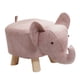thumbnail image 5 of Banco De Elefante, Taburete Otomano De Almacenamiento De Madera Para Decoración De Habitaciones De Invitados, Rosa Al Aire Libre, 5 of 5