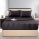 thumbnail image 1 of Juego de cama tamaño King con sábanas de seda satinada Lanest Housing, color negro, 1 of 7