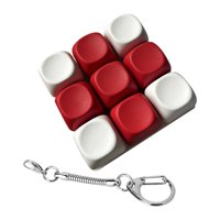Magideal - Llavero Con Teclado, Juguete Sensorial Para Fiestas, Cumpleaños, Teclados De , Teclado Con Clicker Para Oficina, Bolso, Trabajo, Mujeres, Hombres, Blanco Rojo