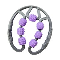 Magideal - Rodillo Muscular De Mano Para Las Piernas Roller De Piernas Para Muslos 7 Ruedas Equipo De Herramienta De Masaje Masajeador Para El Golfista De La Cin Gris Púrpura