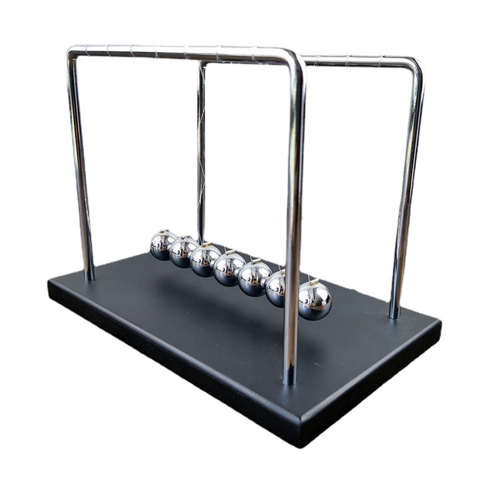 Magideal - Newtons Cradle Balance Balls Accesorios De Bricolaje Física Enseñanza Decoración Con Soporte Mesa Juguetes Gadget Swinging Balls Para Office Classroom