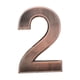 thumbnail image 1 of Se?al De Número De Puerta Autoadhesiva De Plástico De Cobre Número De Dígito Numérico Pegajoso 2, 1 of 5