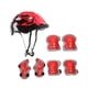 thumbnail image 5 of 7 unids/set casco de bicicleta para niños casco de patinaje sobre ruedas transpirable práctico a prueba de golpes casco de monopatín para patinar cicl Rojo, 5 of 5