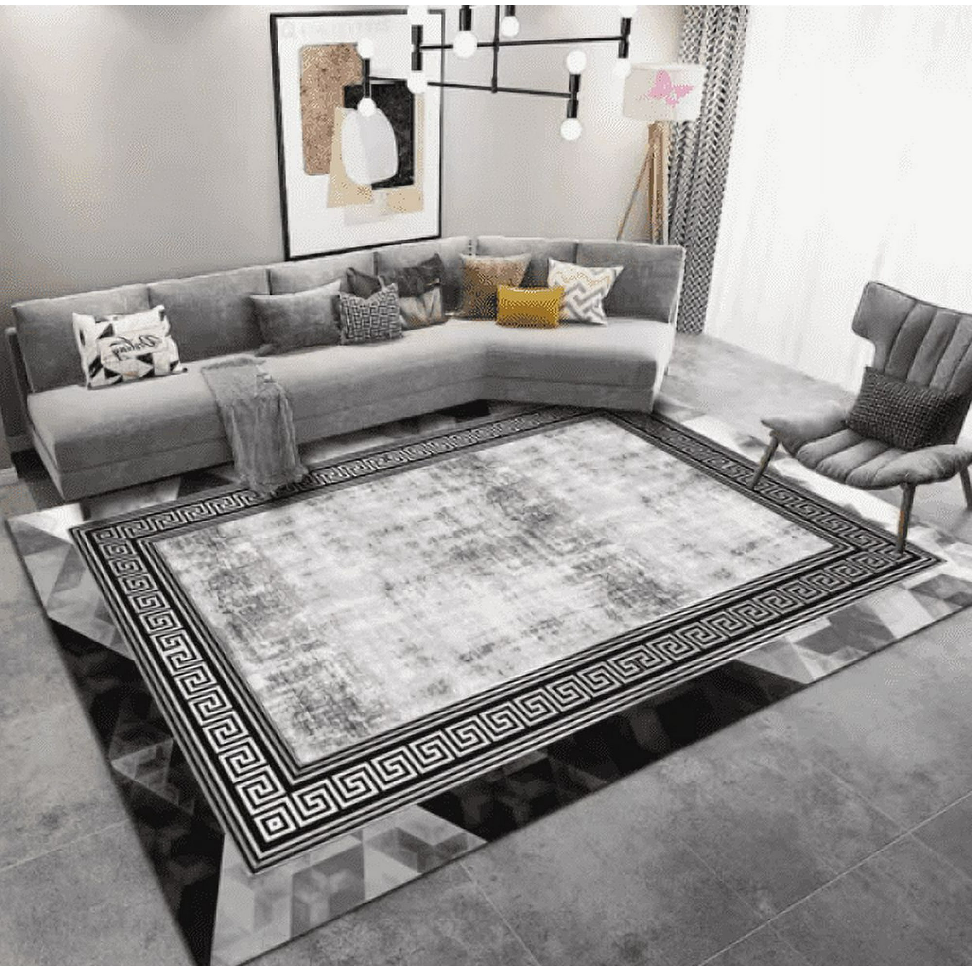 Tecnocasa - Alfombra Lisa Con Diseño En 3d 200x240cm