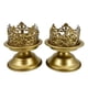 thumbnail image 1 of 2 Piezas de Candelabros Cónicos Candelero Candelero Decorativo Estilo Retro Candelabros para Mesa de Comedor de Vacaciones Decoración Del Hogar Áurea 10.3cmx15cm, 1 of 5