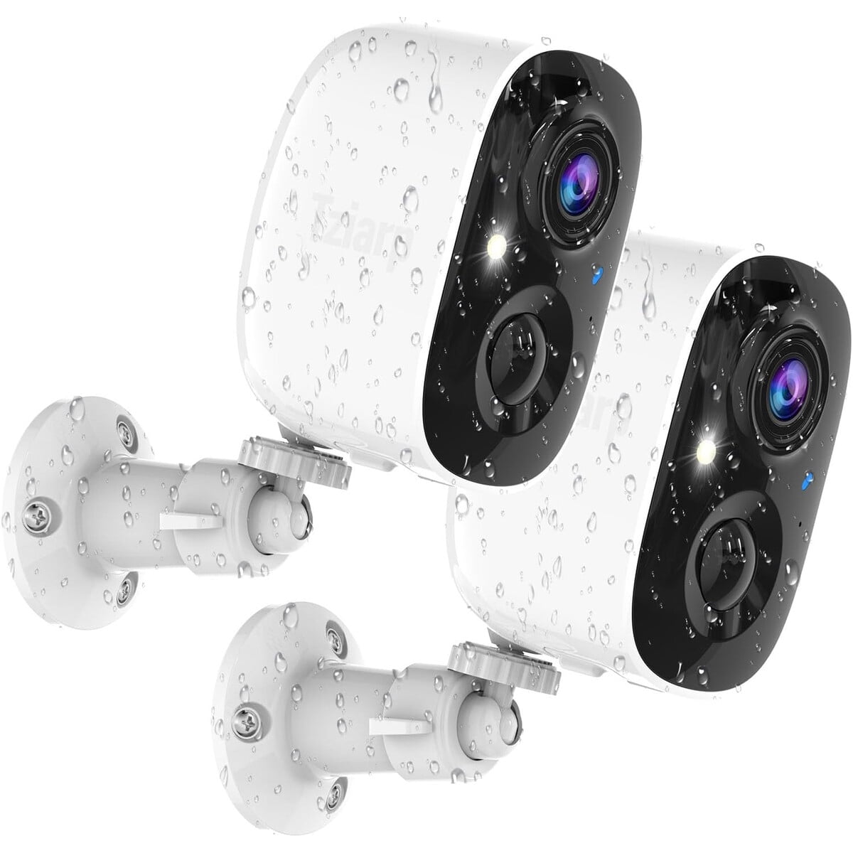 Camara Seguridad Tziarp Cg6 2k Wifi Exterior Pack 2
