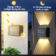 thumbnail image 2 of Lámpara Solar Led Exterior Muro Doble 10 Luces Cálida, 2 of 7