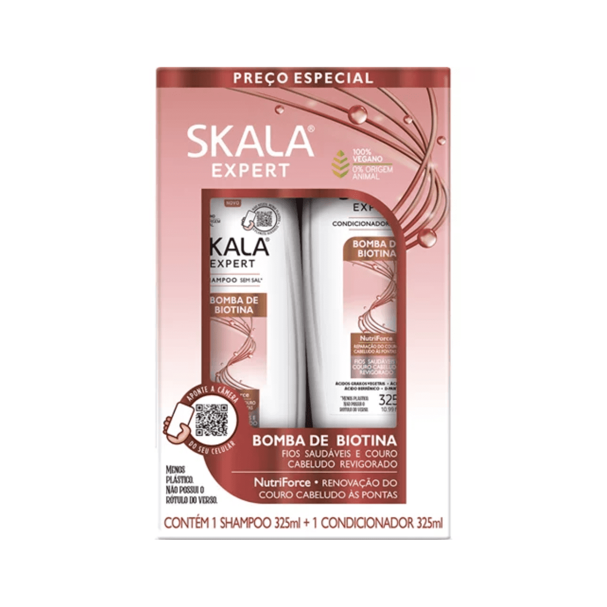 Kit Shampoo Acondicionador Bomba De Biotina Skala 325ml C/u