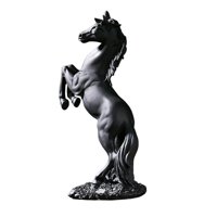 Magideal - Estatua De Caballo De Resina, Escultura De Caballo, Decoración Creativa, Figura De Caballo, Estatua Coleccionable De Animales Para Estudio, Oficina, G Negro