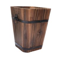Magideal - Maceta De Madera Tipo Barril, Ideal Como Regalo De Cumpleaños, Contenedor Rústico Para Plantas, Ideal Para Patio Interior Y Exterior, Oficina, Porche. L