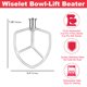thumbnail image 4 of Batidor plano Wiselet de acero inoxidable para batidora KitchenAid de 5 a 6 cuartos, 4 of 7