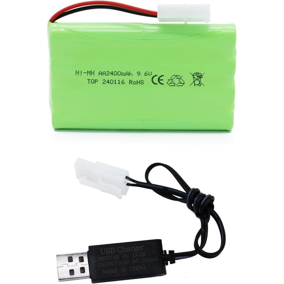 Batería NiMH 9.6V 2400mAh AA Pack Tamiya RC Auto