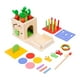 thumbnail image 3 of Caja De Juguetes Montessori 8 En 1 Para Bebés, Niñas Y Niños, Regalo De 6 Meses Hasta 1 2 3 Años, 3 of 5