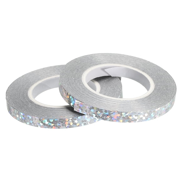 Uxcell Cinta Rizada Cuerda de Globo 3/16" 11 Yardas 2 Rollos para Decoración de Fiesta Regalo Plata, Plata