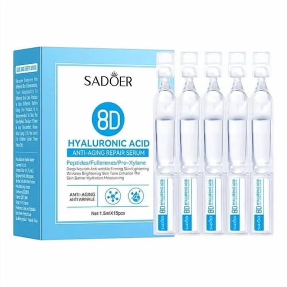 15 Ampollas Dermapen Serum Facial Acido Hialuronico