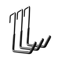 Bothyi - 3 Ganchos De Hierro Para Bicicletas De Garaje, Simples, Para Colgar Bicicletas, Color Negro