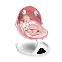 Columpio Eléctrico Para Bebés Y Niños Pequeños Riviplou, Color Rosa