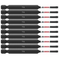 Brocas Eléctricas Para Atornillar Bosch Itt1535B Torx #15, Paquete De 10
