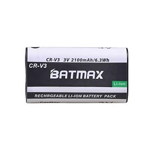 Batmaxusa - Batería Batmax 2Pcs Cr-V3 + Cargador Dc Para Olympus Lb01 Crv3 Lb-01 C3000 C3040 40Z C-2100Uz C-211 C-211Z C-3000 C-3030 C-3030Z C-3040Z C-4000 C-5050 C-5050Z C-700 D510