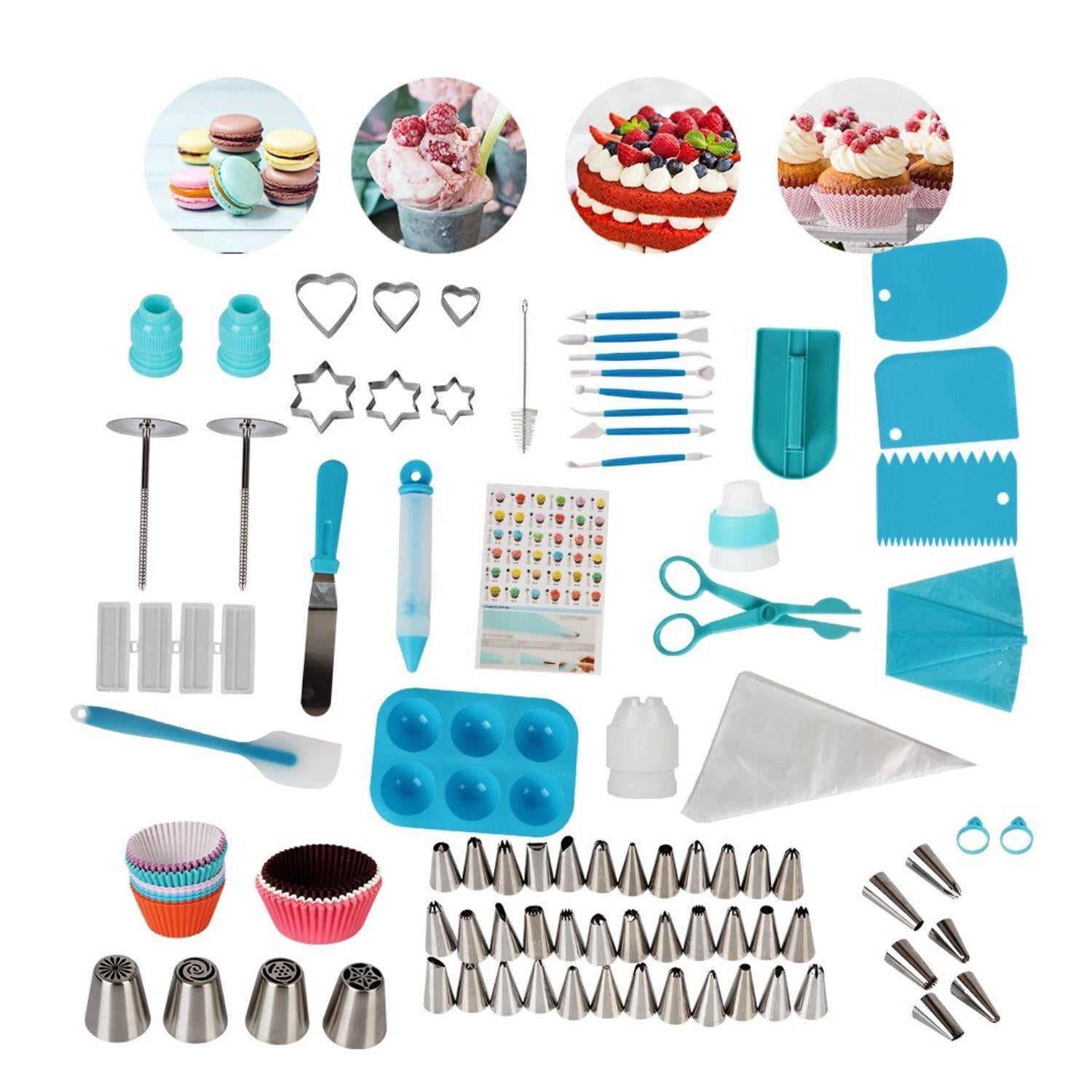 Clickdescuento - Kit De Utensilios Decoracion De Tartas 236 Piezas Celeste