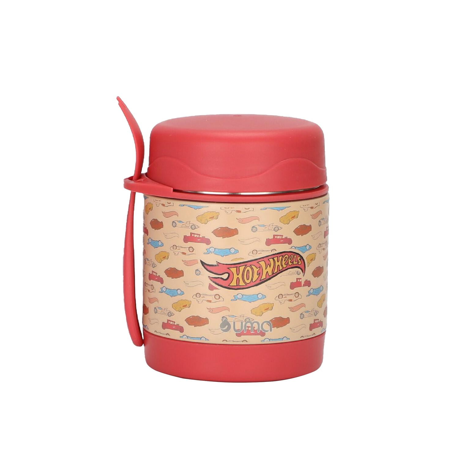 Termo Comida Hot Wheels Class + Cuchara 330ml Acero Inox Uma