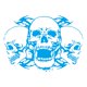thumbnail image 3 of Calcomanías Gráficas Para Capó De Coche Con Cabeza De Calavera Para Camiones, Barcos, Yates, Azul, 3 of 5