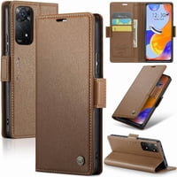 Caseme Tipo Cartera Xiaomi Redmi Note 11 Pro 4G/5G Con Cierre Magnético, Rfid, Tarjetero, Soporte, Carga Inalámbrica