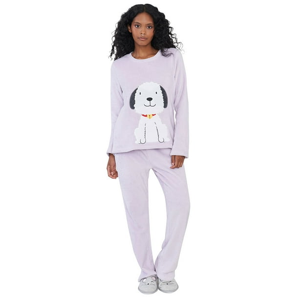 Pijama Mujer Coral Print Lavanda Corona