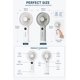 thumbnail image 5 of Ventilador de mano KALAMAN 3600 mAh recargable con pantalla LED verde hielo, 5 of 8