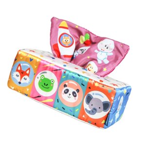 Bothyi - Caja De Pañuelos Para Bebés, Juguete De Aprendizaje Temprano, Juguetes Arrugados Para Niños Pequeños, Tipo Espacial