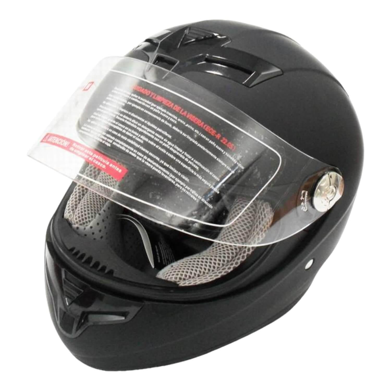 Casco Full Face Bx105 Talla M Color Flat Black Ceritificacion Ece Bex Negro M