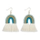 thumbnail image 2 of Pendientes Colgantes Con Forma De Arco Iris Con Flecos Y Borlas De Joyería De Moda Verde, 2 of 5