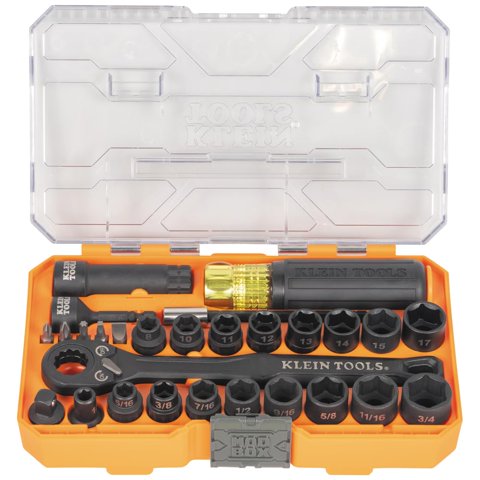 Juego De Enchufes Klein Tools Knect Essential, 28 Piezas, 3/8 Pulgadas, Dr