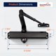 thumbnail image 3 of Cerrador de puerta Boomerang Hardware D4016 150 kg 78‑152 cm, 3 of 9