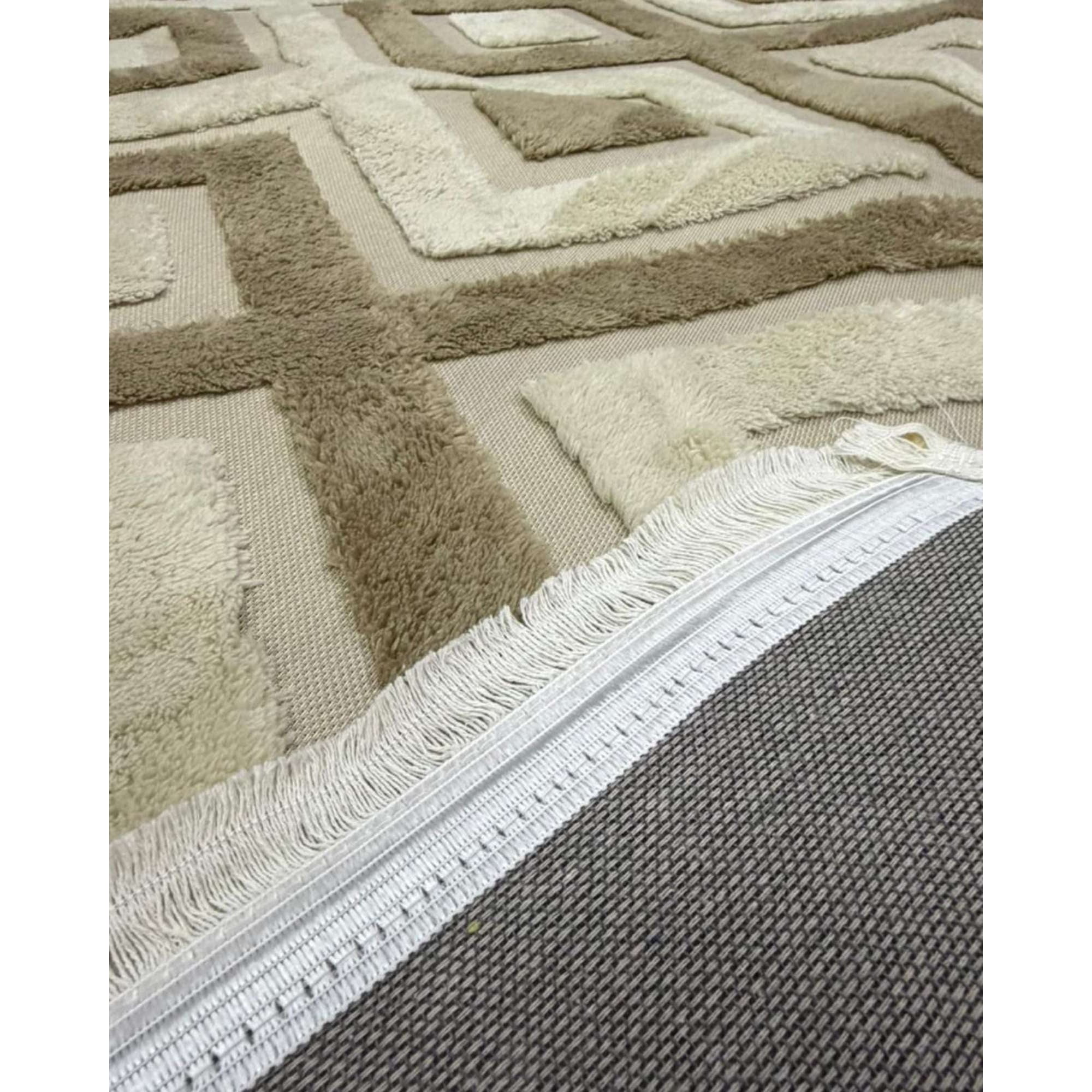 Feiya - Alfombra Jacquard Antideslizante Con Relieve 150x200 Cm