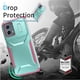 thumbnail image 4 of Funda Resistente para Motorola Moto G 4G 2023 con Tapa Deslizante y Protección Militar Verde, 4 of 6