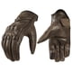 thumbnail image 2 of Guante Cuero Natural Moto, Vintage, Perforado, Café Oscuro. RESPEKT, 2 of 3